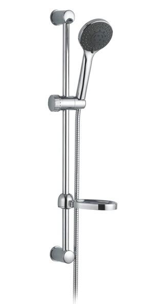 Slide rail shower kits